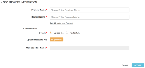 Admin view of an SSO Provider's Information
