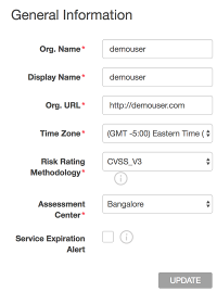 View of General Information for a Customer
