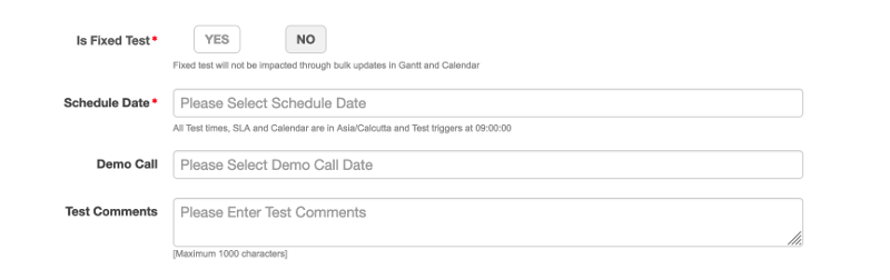 Schedule page for source-code targets