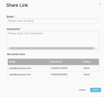 Share Link dialog