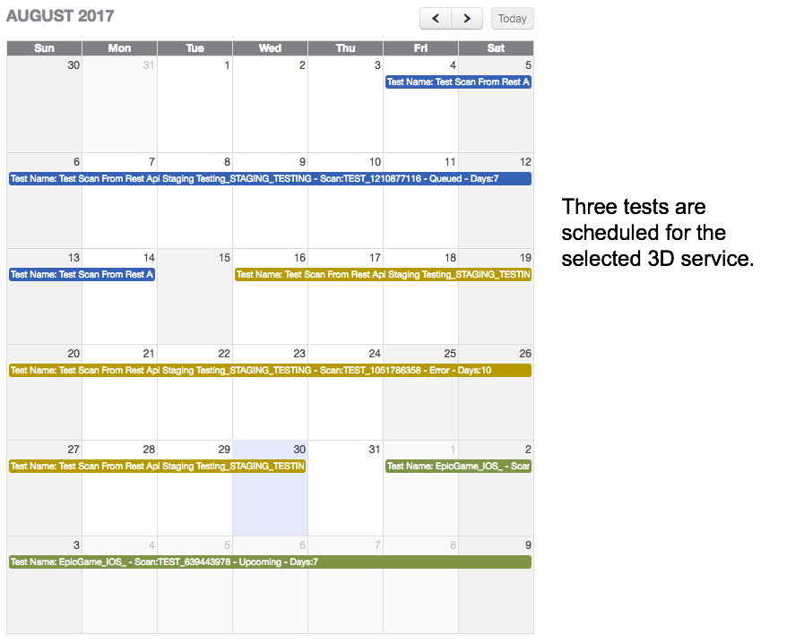 Calendar view
