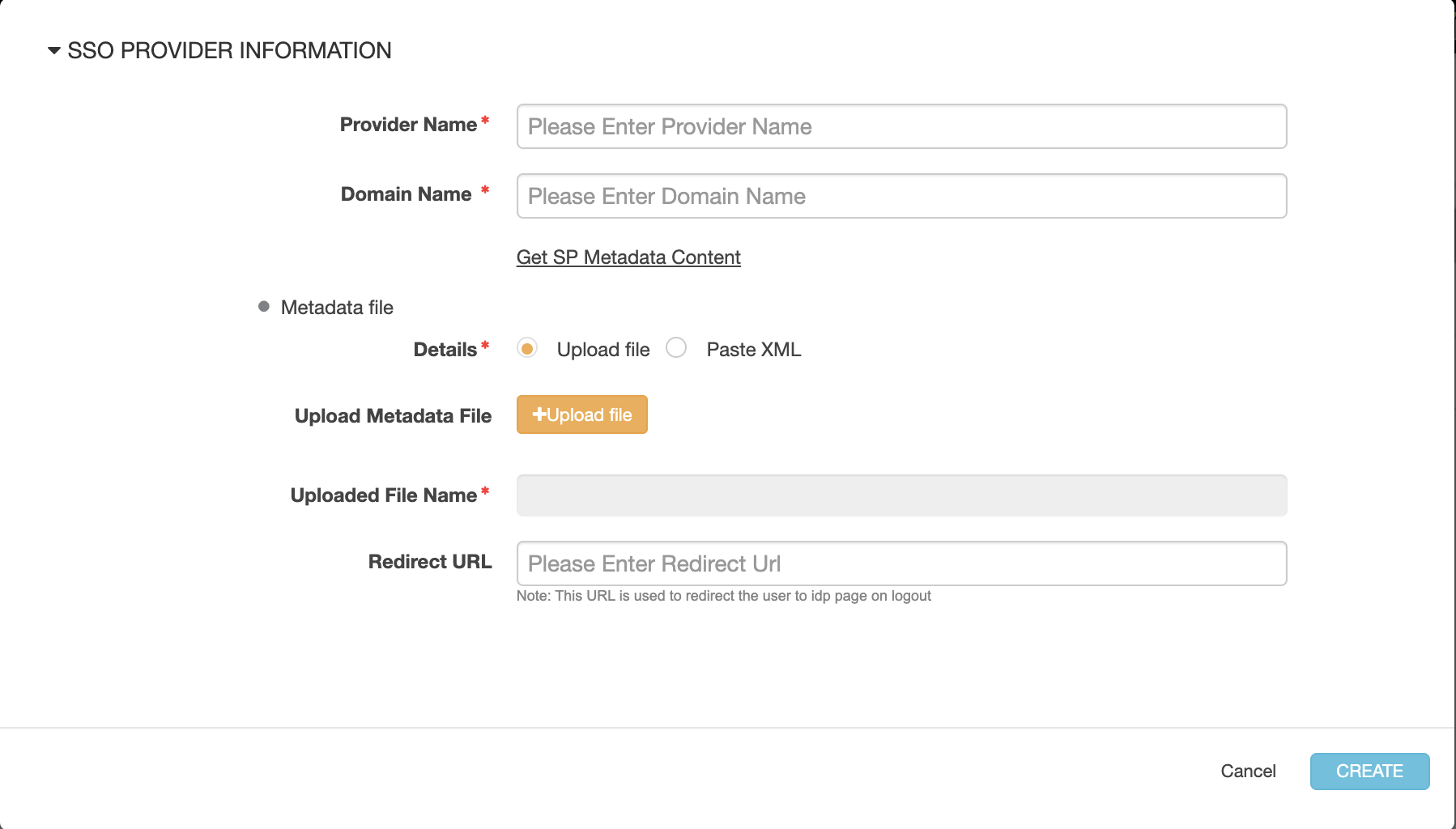 Clicking to generate XML metadata